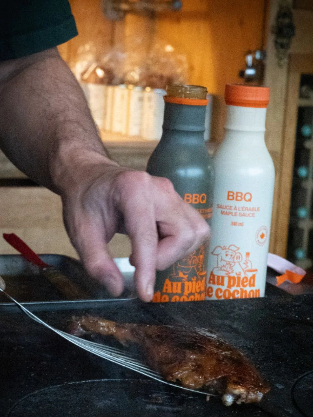 Au Pied de Cochon Spicy Habanero Maple BBQ Sauce - Image 3