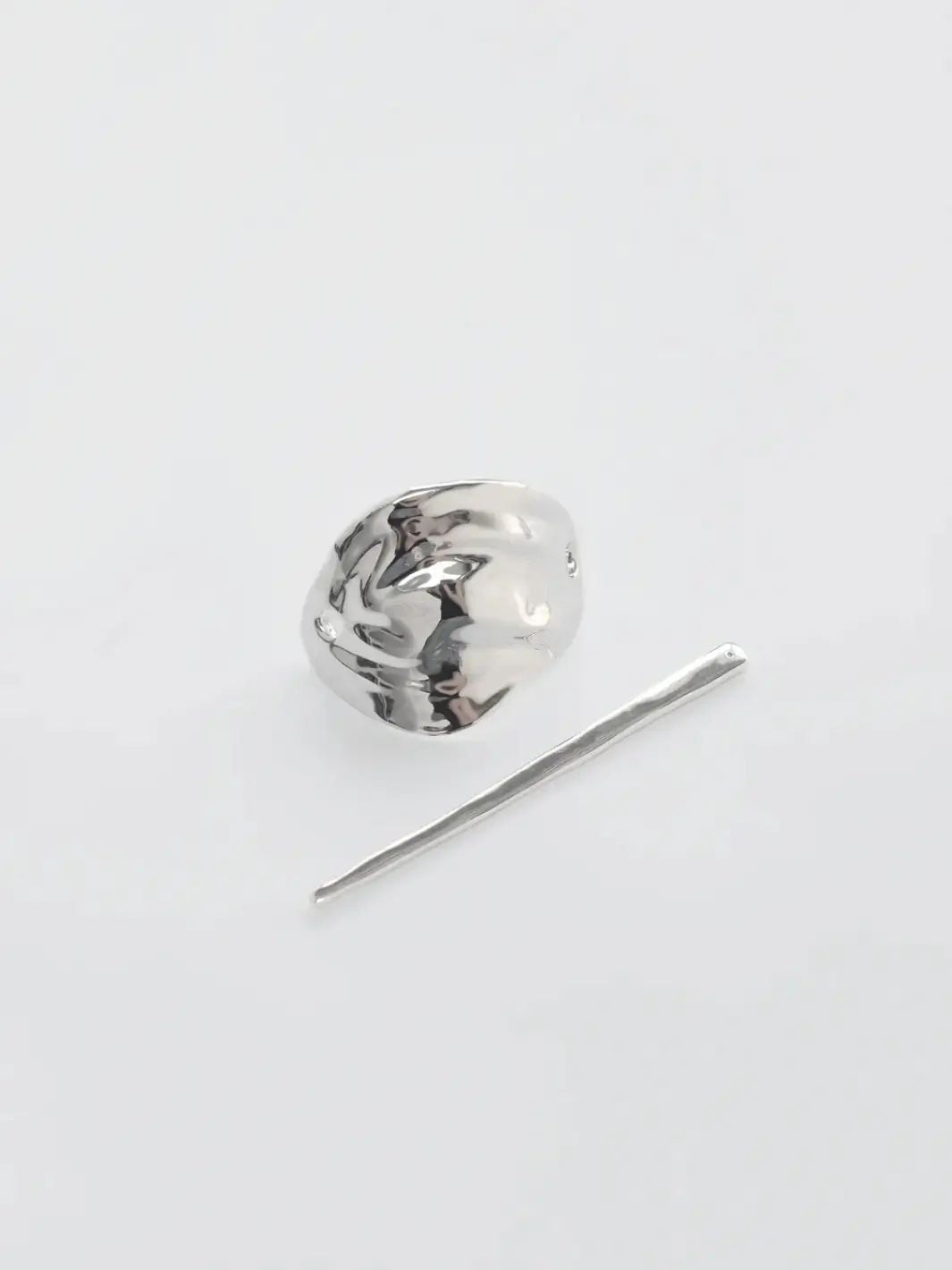 Bean French Pin in Silver - Image 4