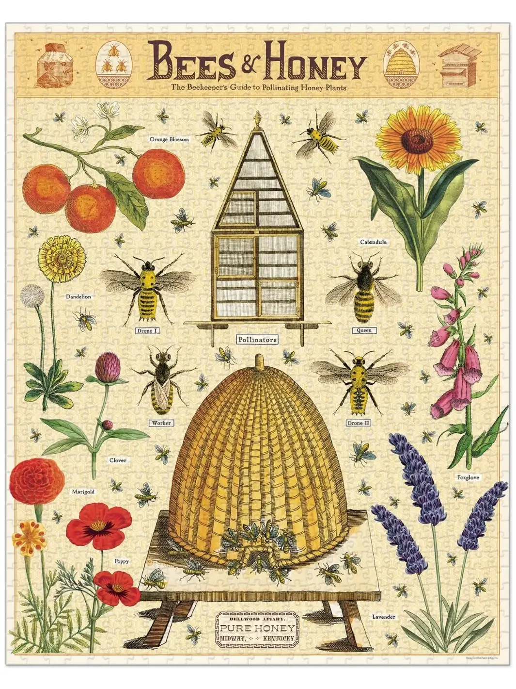 Bees & Honey 1000 Piece Vintage Puzzle - Image 2