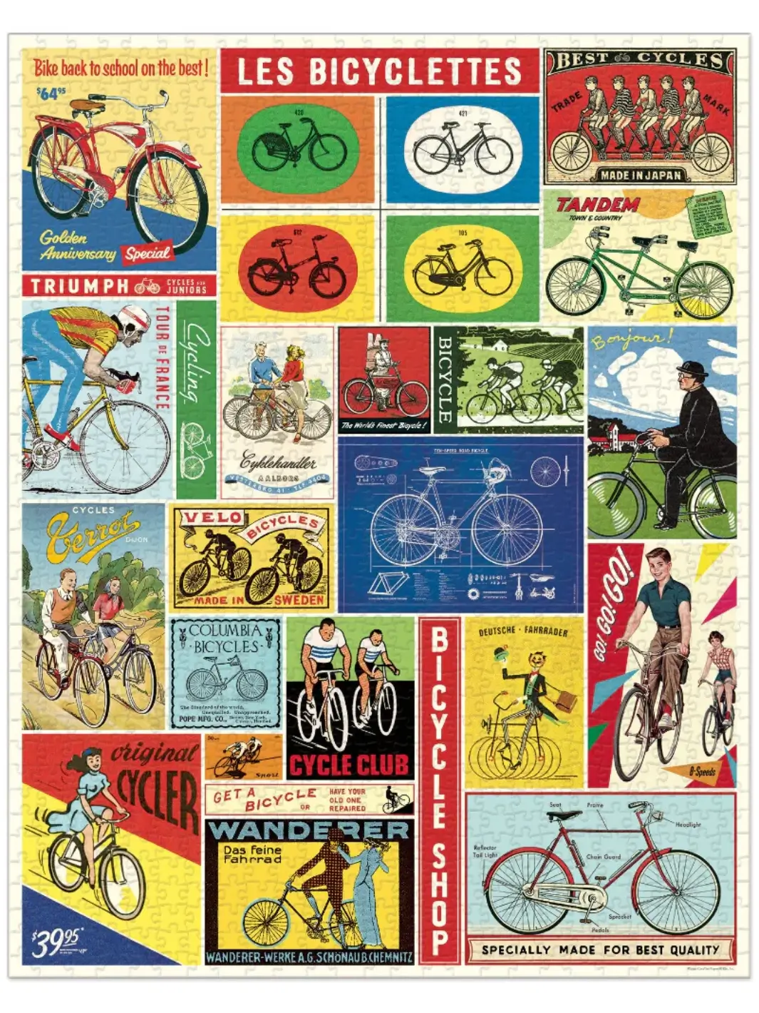 Bicycles 1000 Piece Vintage Puzzle - Image 2