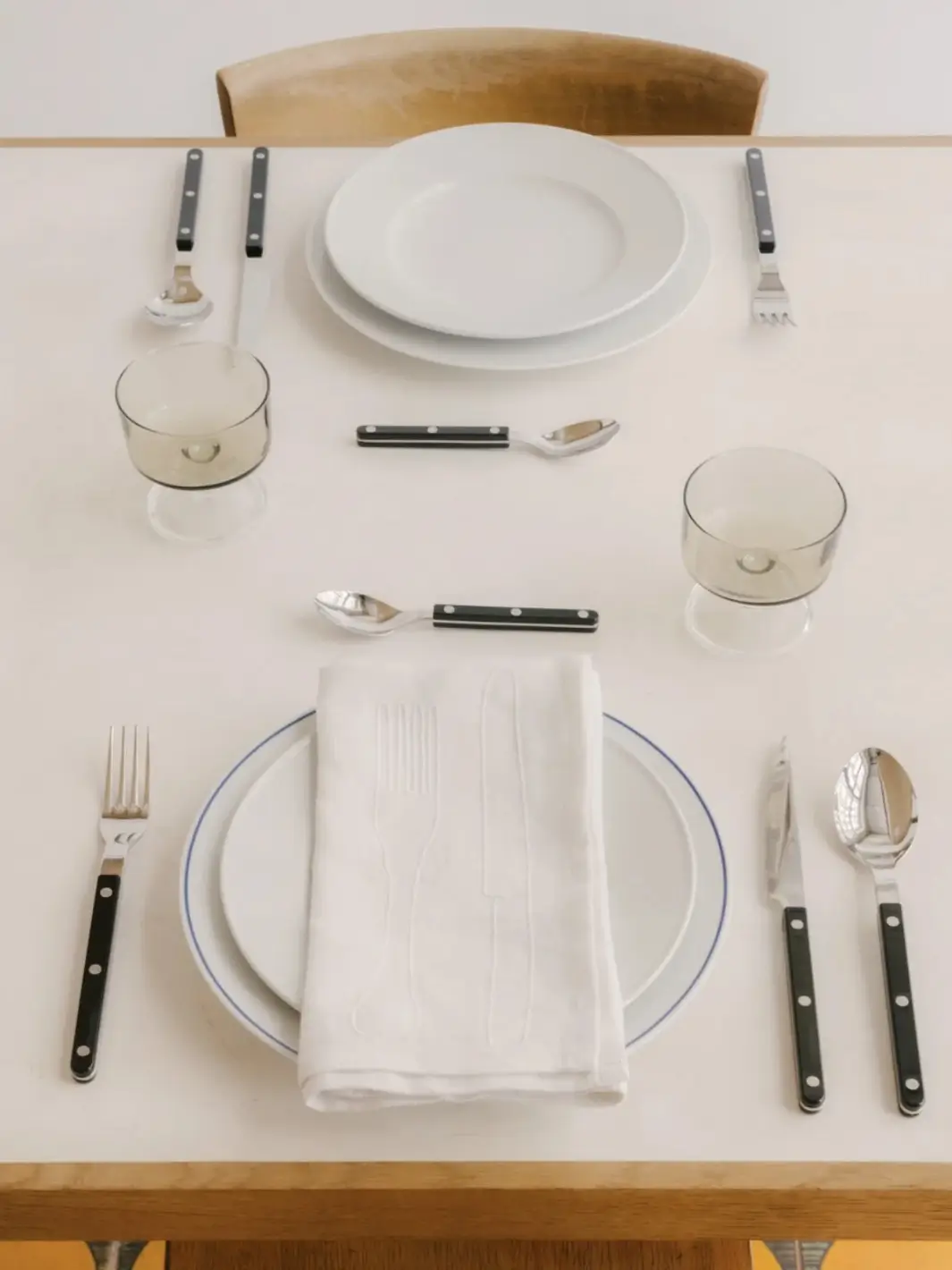 Bistrot Solid Shiny 5 Piece Cutlery Set - Black - Image 2