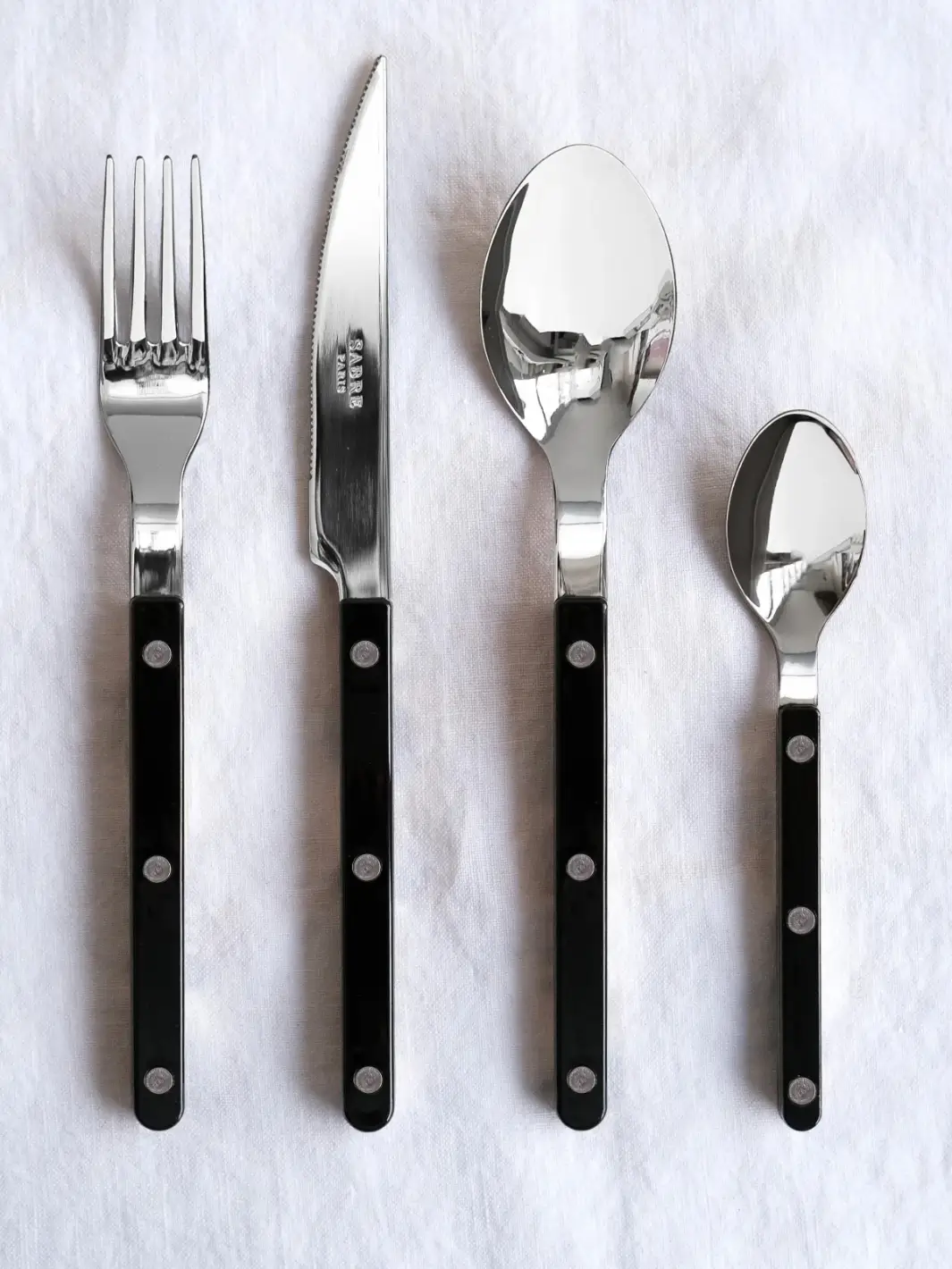 Bistrot Solid Shiny 5 Piece Cutlery Set - Black - Image 3