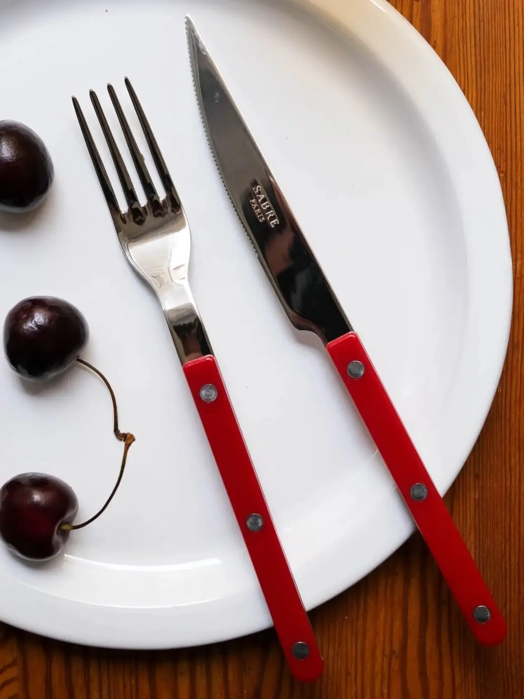 Bistrot Solid Shiny 5 Piece Cutlery Set - Burgundy - Image 2