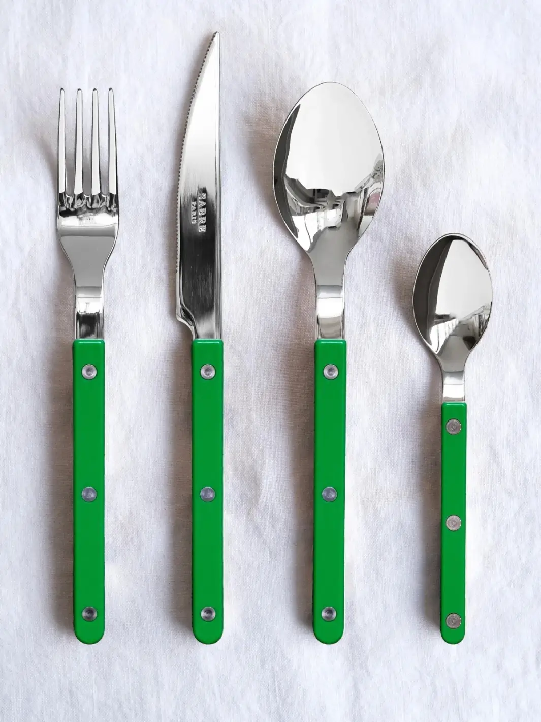 Bistrot Solid Shiny 5 Piece Cutlery Set - Garden Green - Image 4