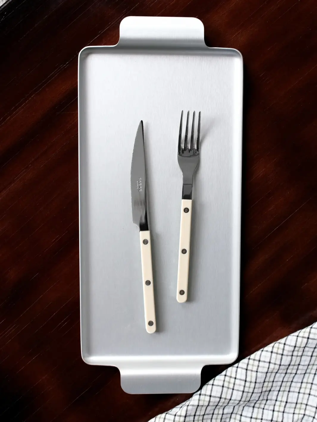 Bistrot Solid Shiny 5 Piece Cutlery Set - Ivory - Image 3