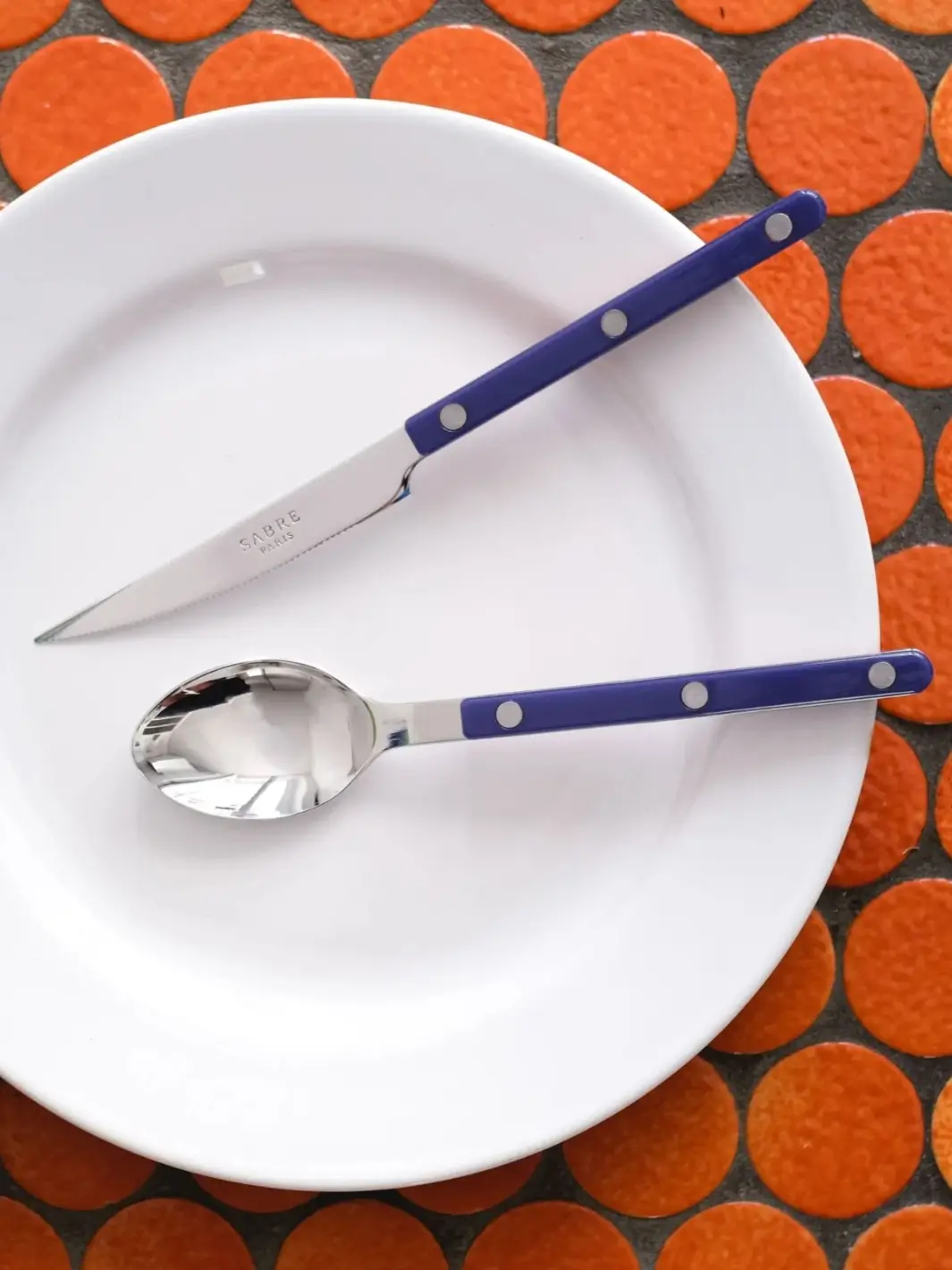 Bistrot Solid Shiny 5 Piece Cutlery Set - Navy Blue - Image 5