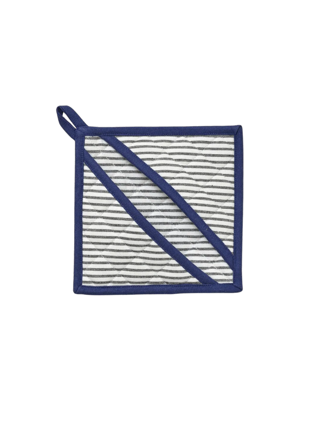 Blue “Aux Petits Oignons” oven mitt