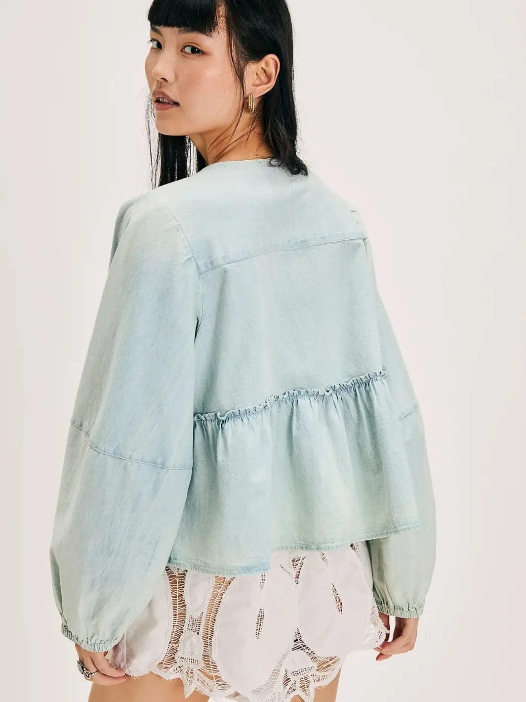 Brunch Babe Denim Blouse - Image 2