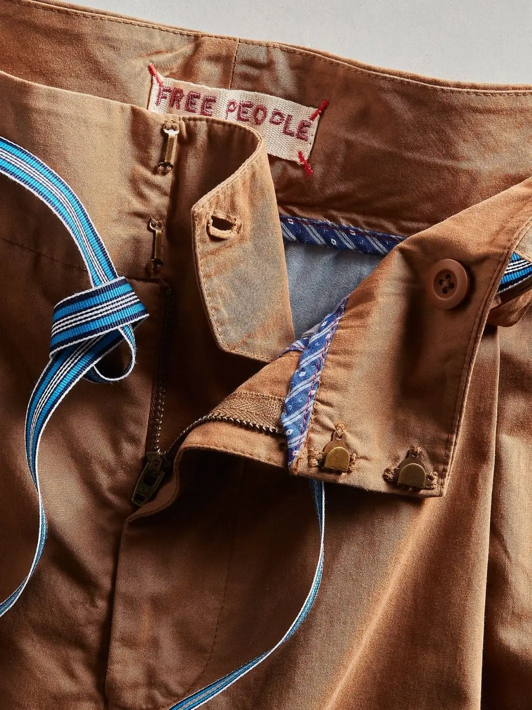 Buckle Back Trousers - Tobacco Combo - Image 5