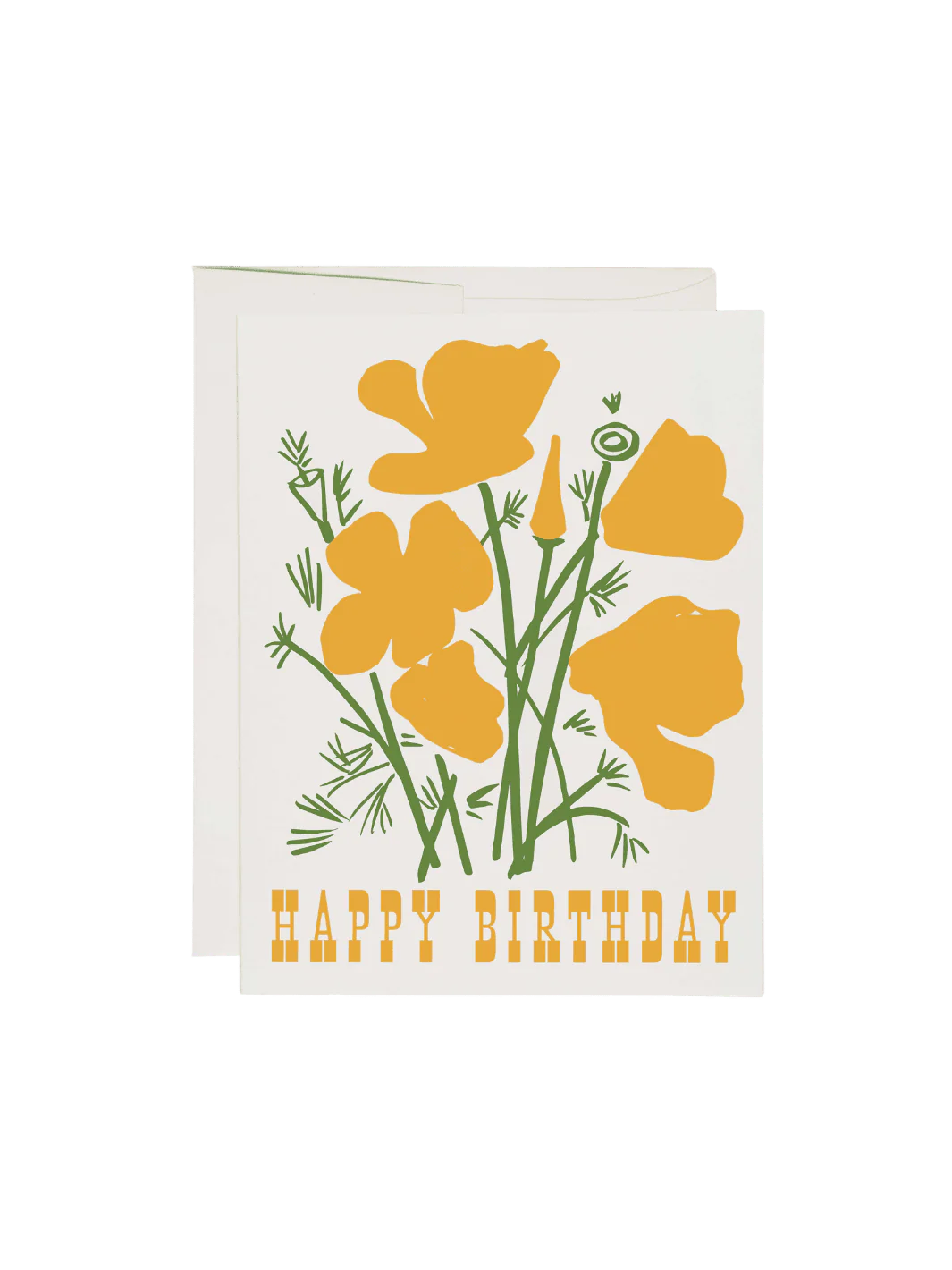 California Poppy Birthday Greeting Card