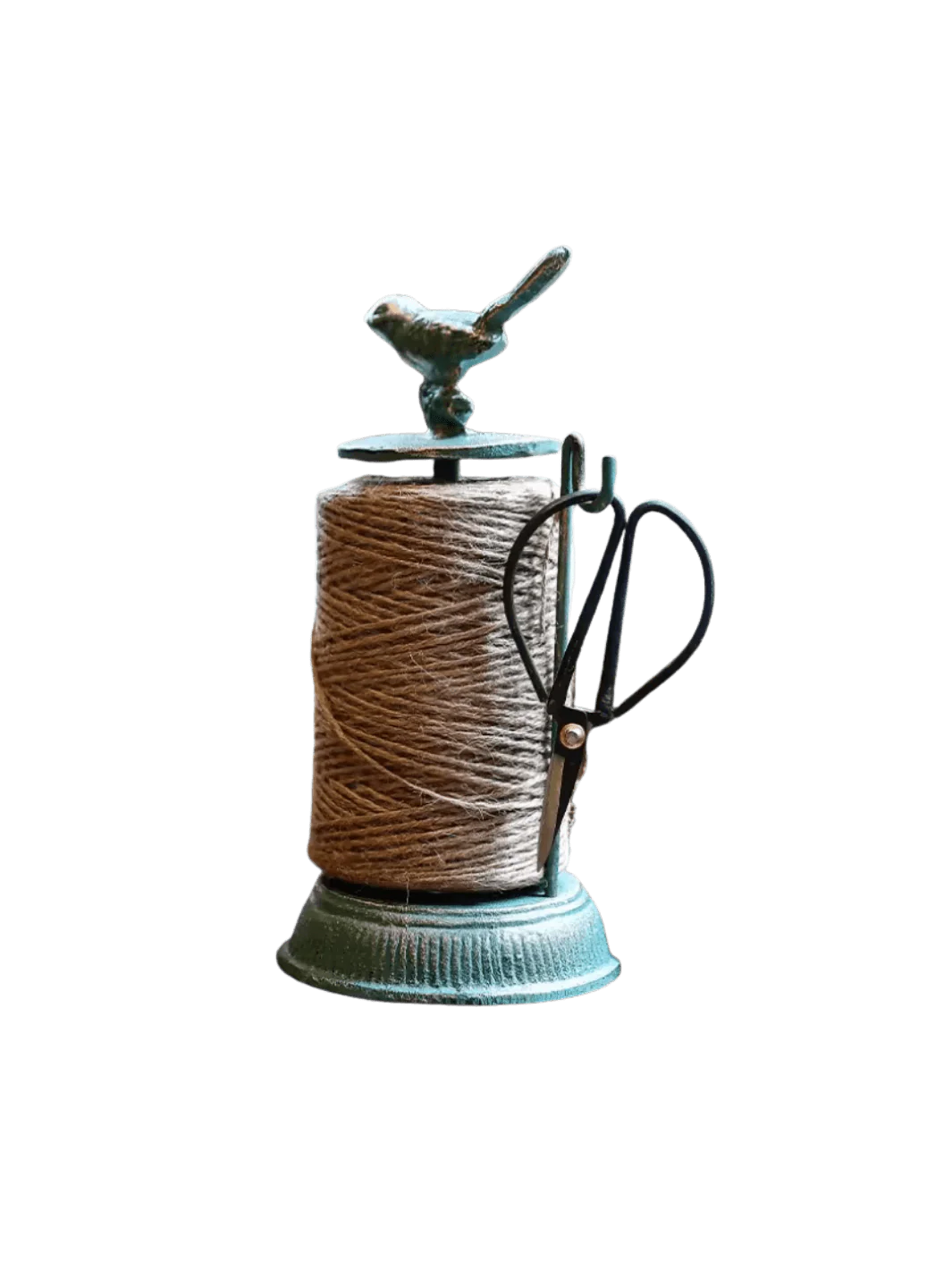 Cast Iron Twine Dispenser with Bird Accent