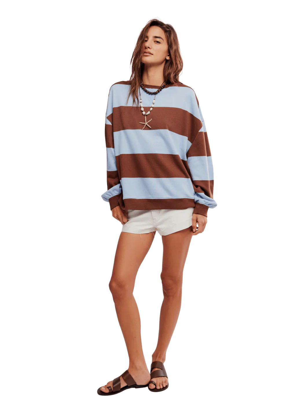 Classic Stripe Crew Wide - Periwinkle Combo
