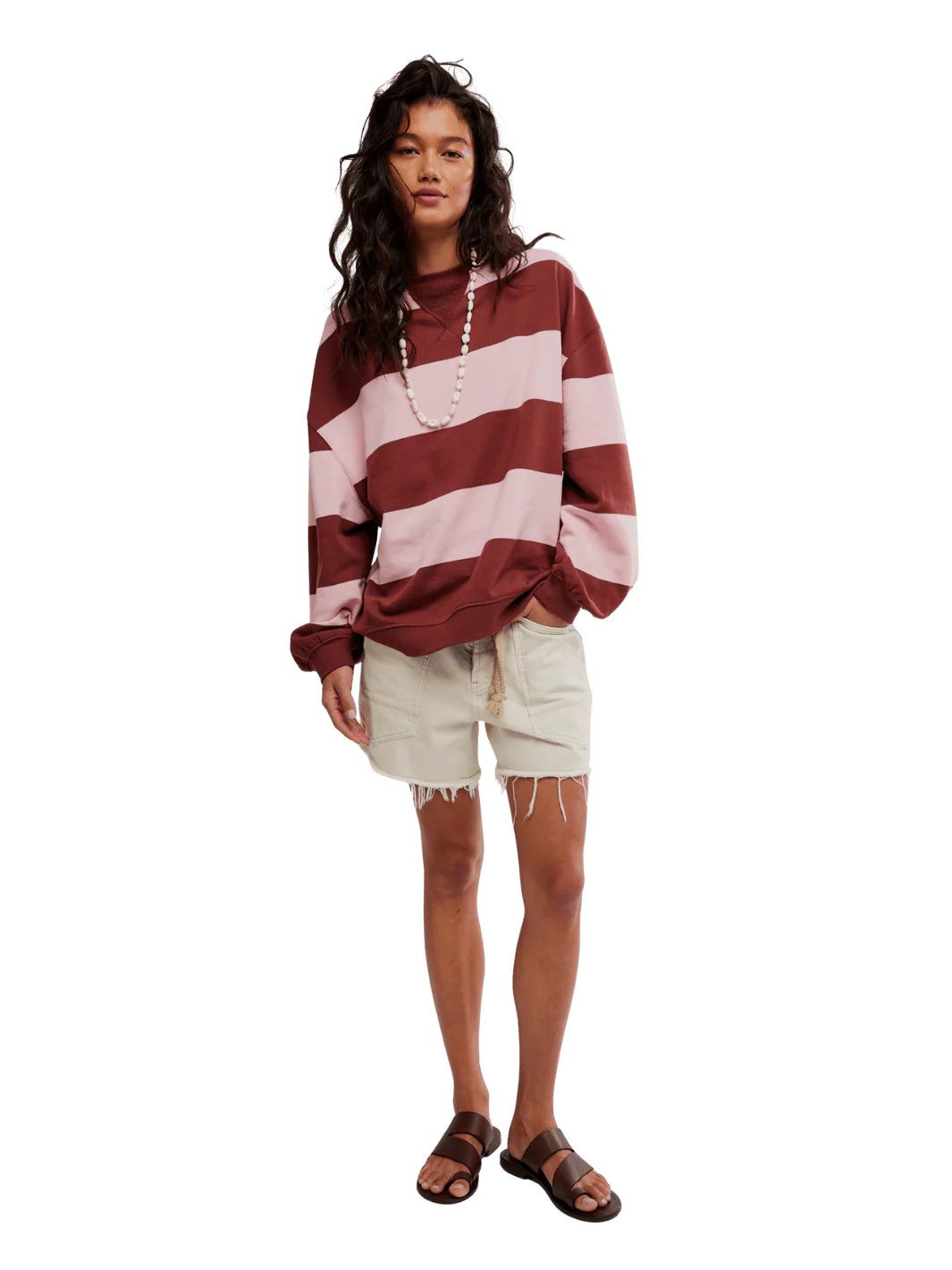 Classic Stripe Crew Wide - Strawberry Wine Combo