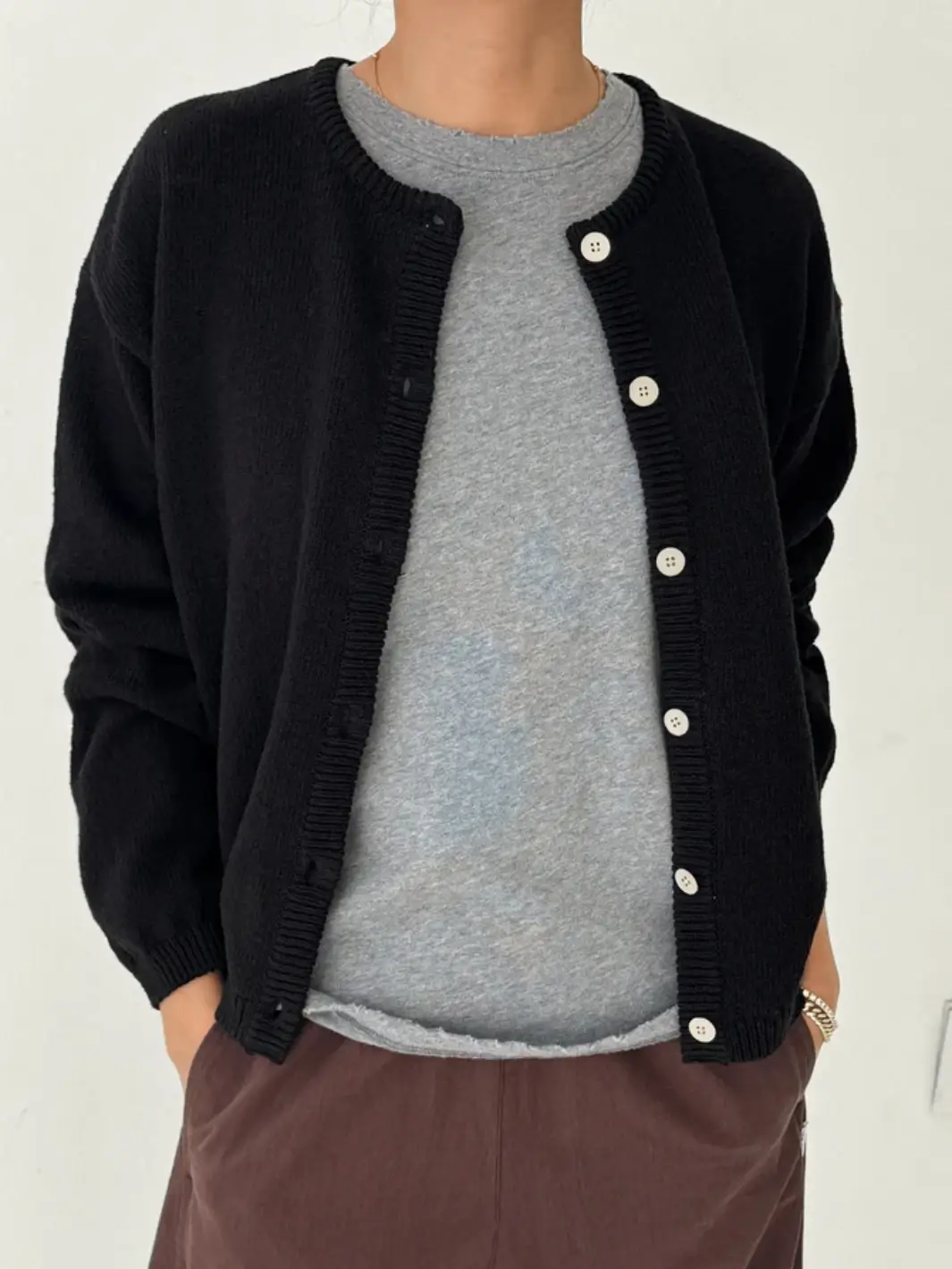 Cotton Leila Cardigan - Black - Image 3