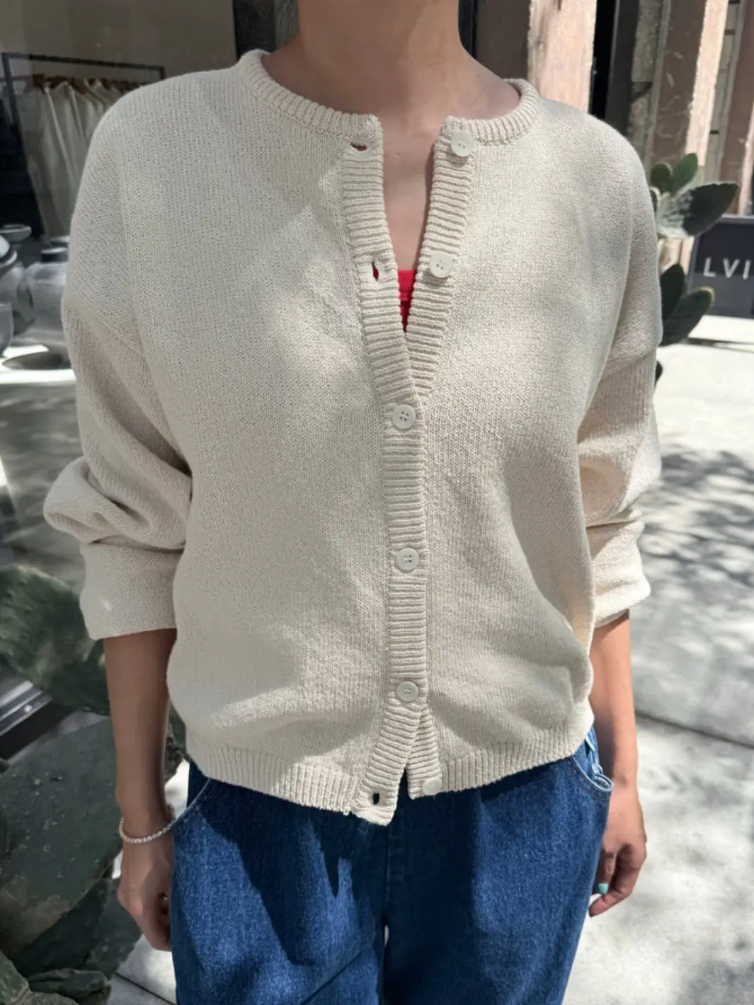 Cotton Leila Cardigan - Naturel - Image 2