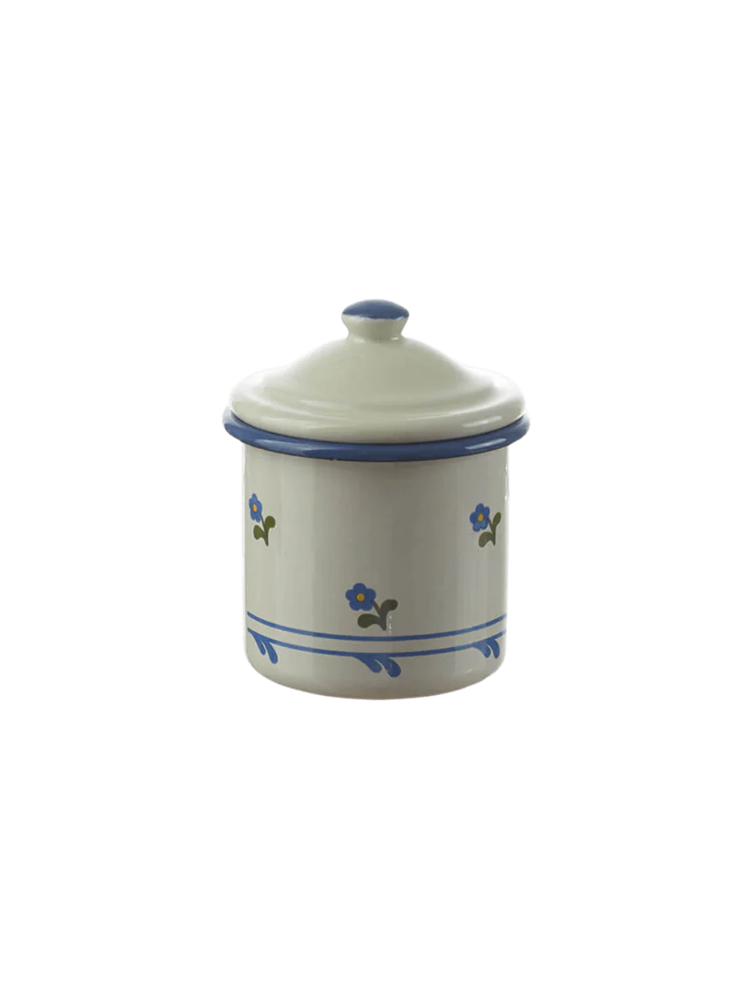 Cream/Blue Floral Sugar Bowl, 8 cm