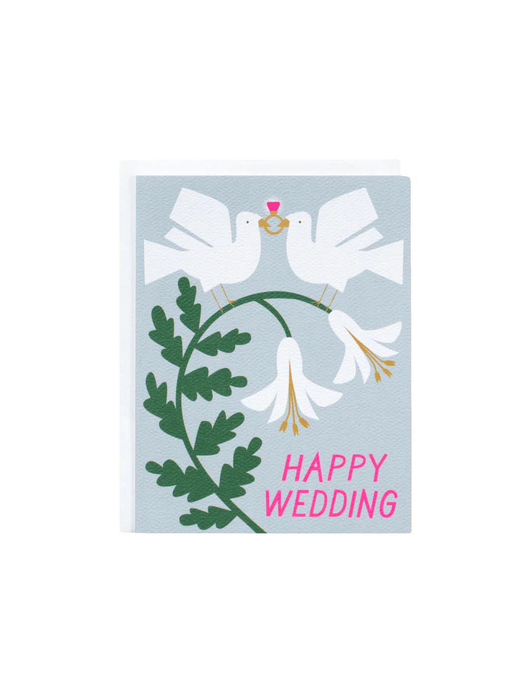 Doves Happy Wedding Note Card
