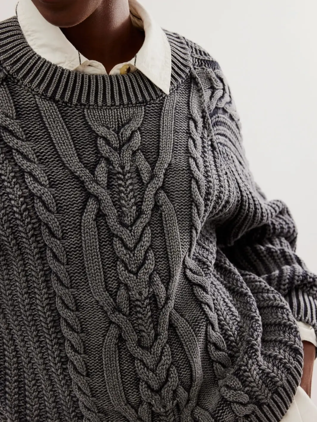 Frankie Cable Sweater - Black - Image 6
