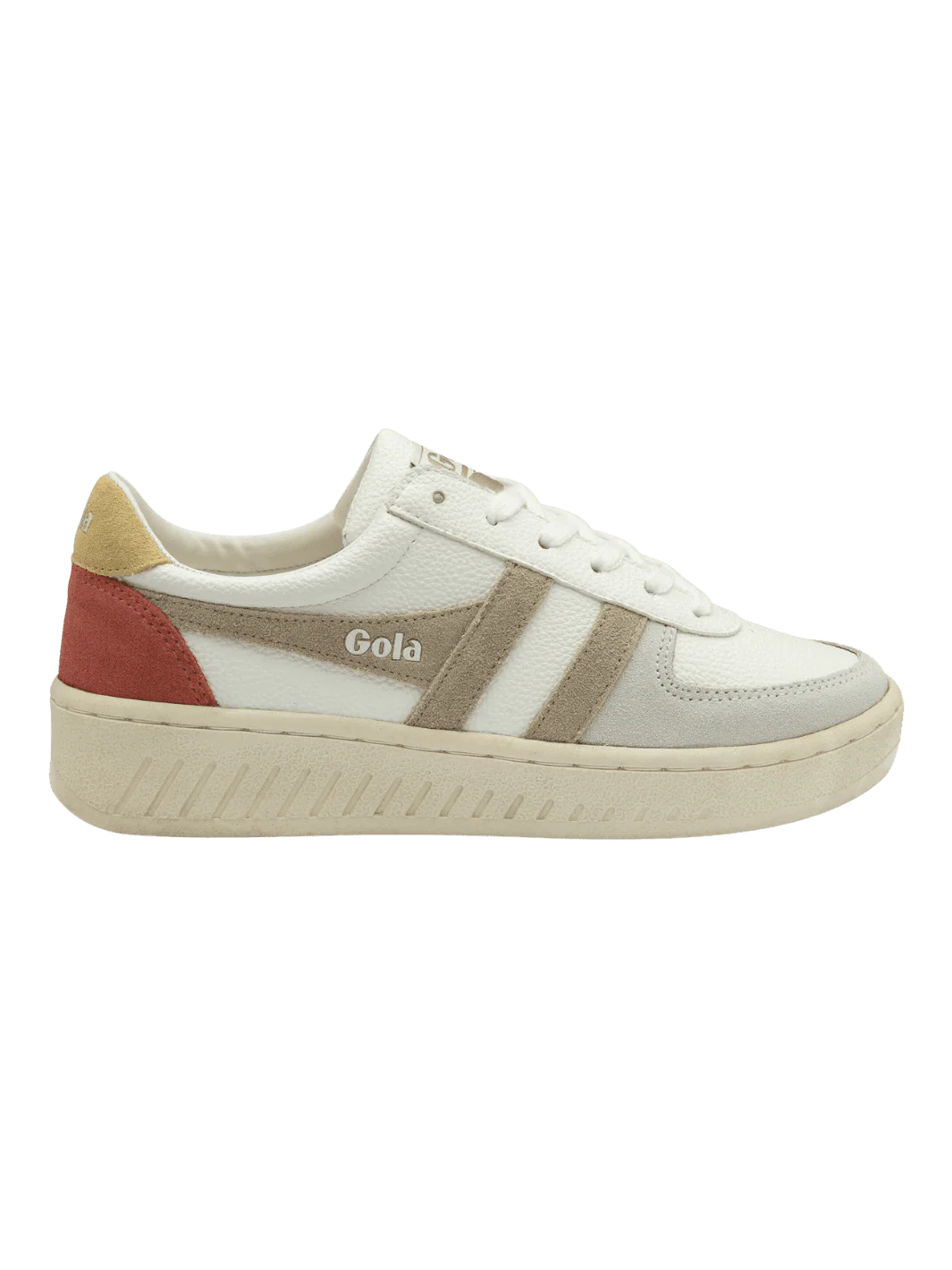Gola Classics Women's Recycled Grandslam Trident Sneakers - White/Bone/Flax