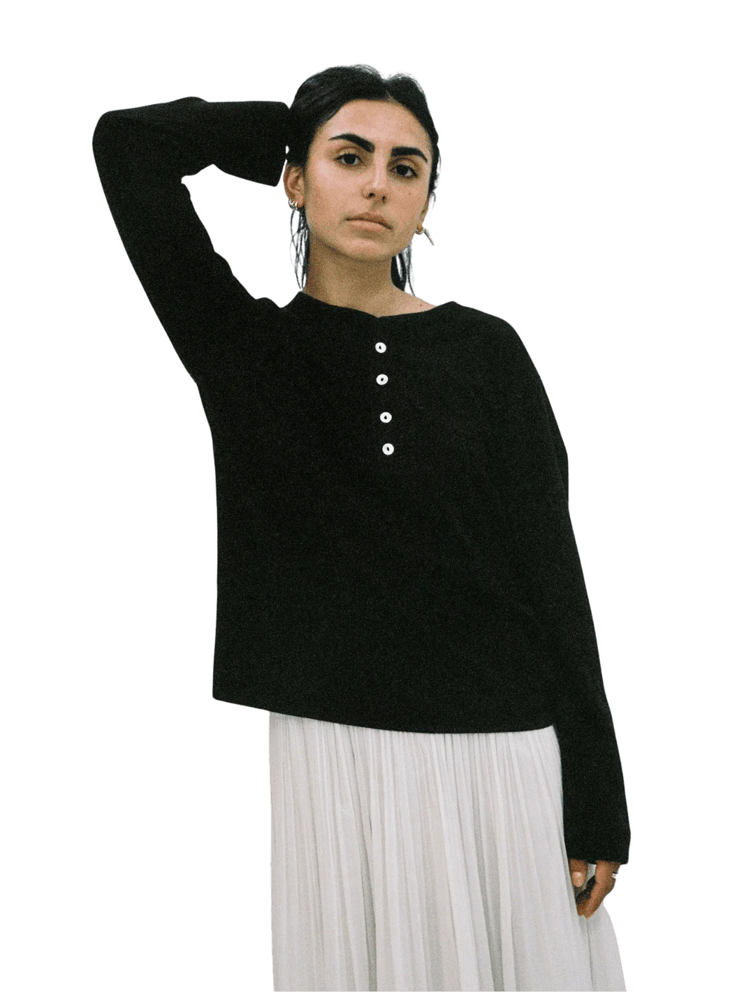 Hemp Bay Henley - Black