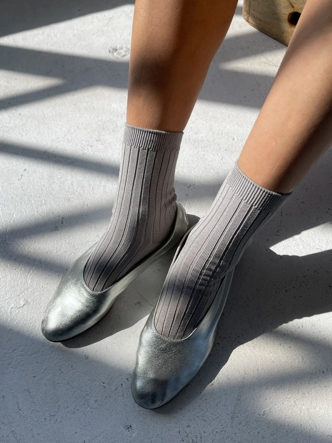 Her Socks (MC Cotton) - Stone - Image 2