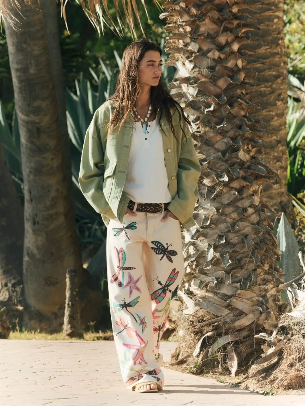Lemon Denim Jacket - Washed Sage - Image 7