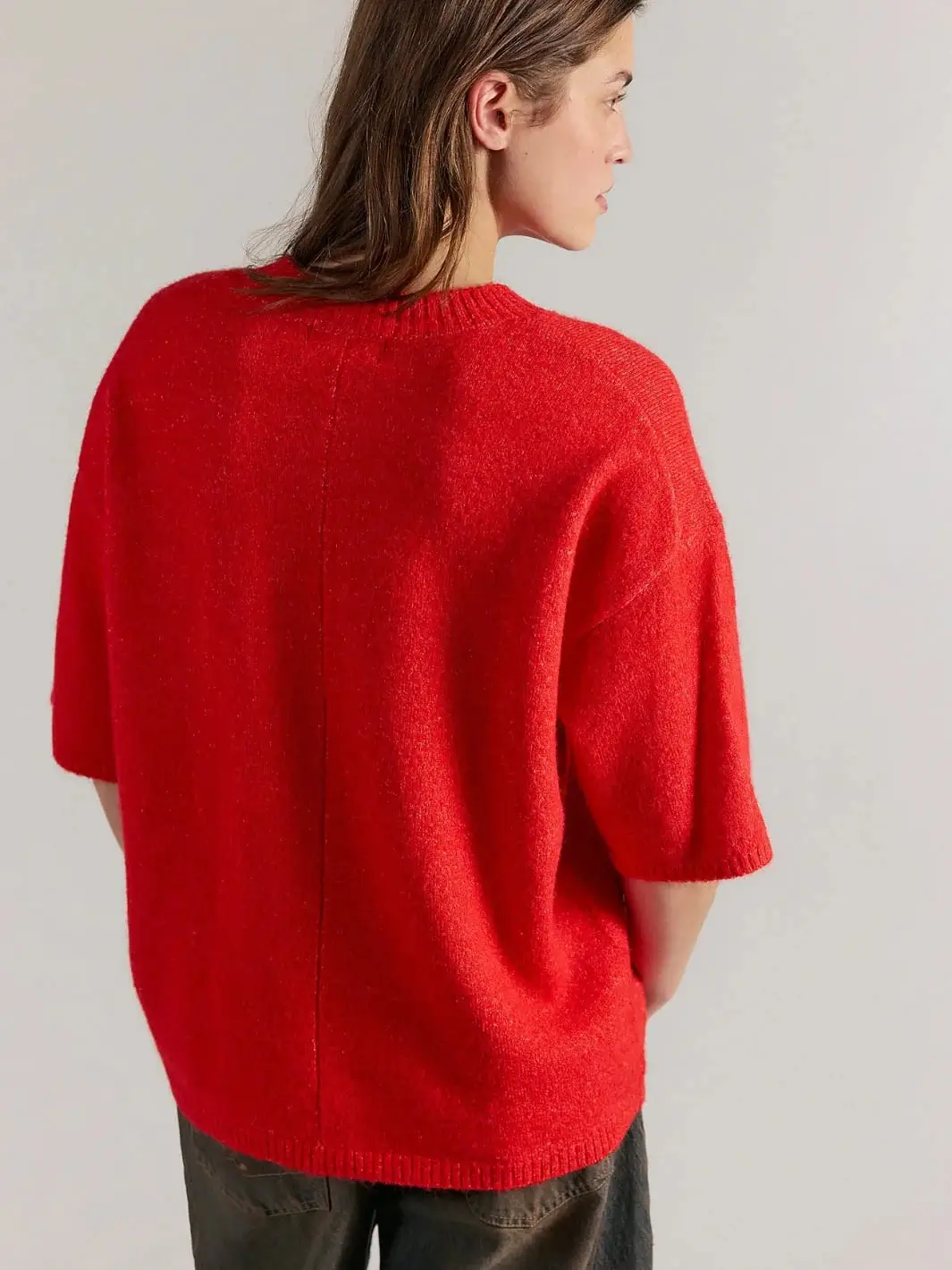 Margot SoftSpun Sweater Tee - Cherry Pop Melange - Image 3