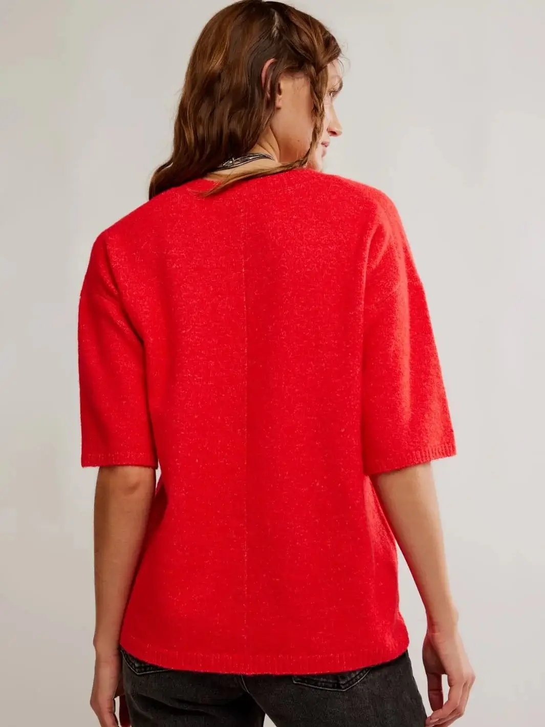 Margot SoftSpun Sweater Tee - Cherry Pop Melange - Image 8