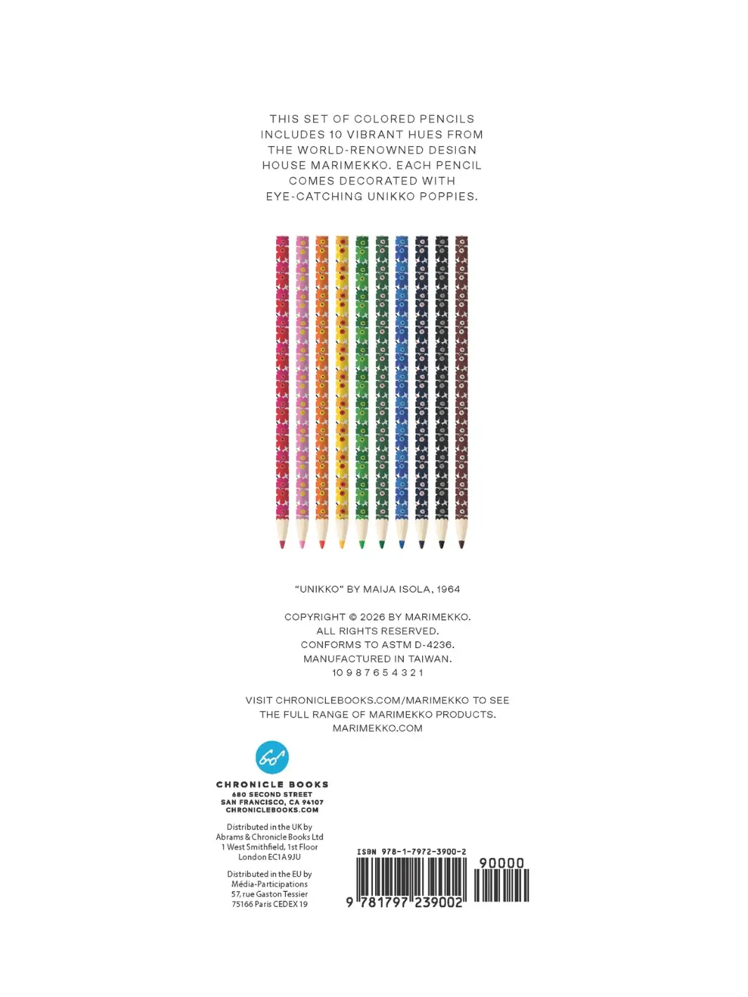Marimekko Coloured Pencils (Unikko) - Image 2