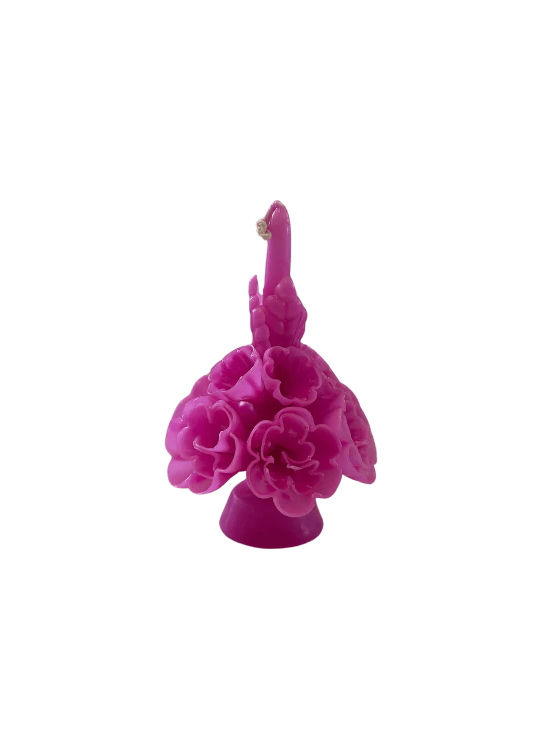 Small Flaked Candle - Fuschia