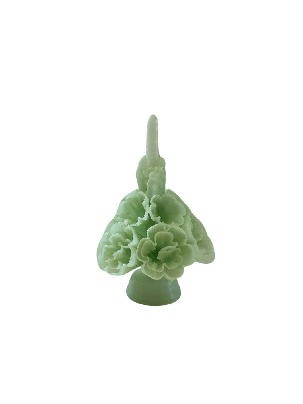Small Flaked Candle - Light Green