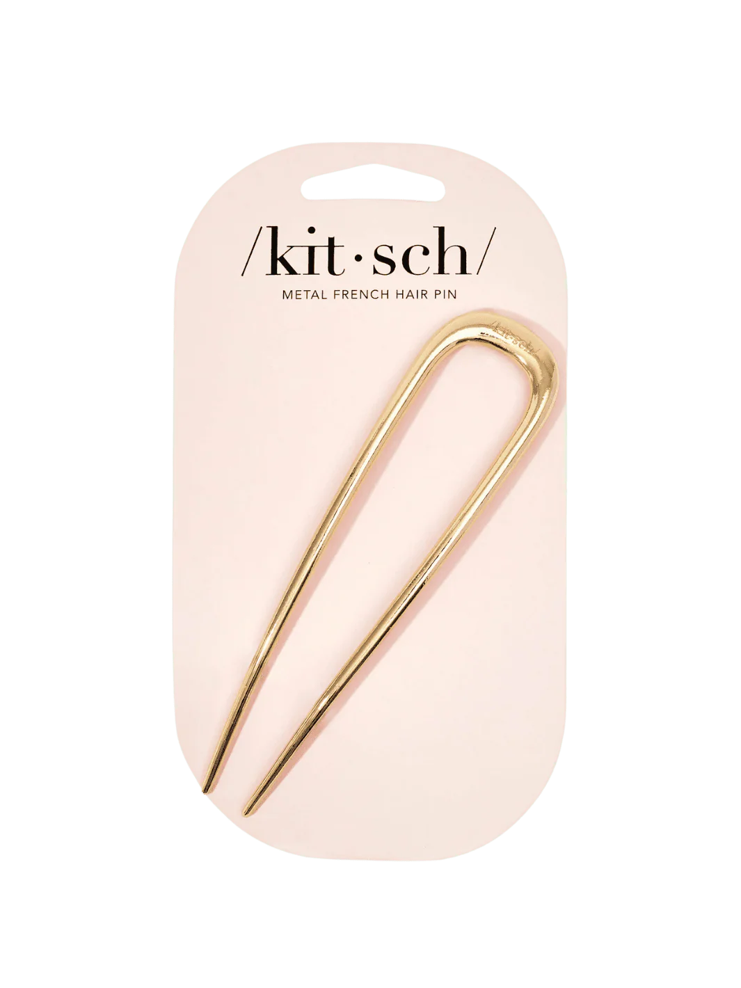 Metal French Hair Pin - Gold