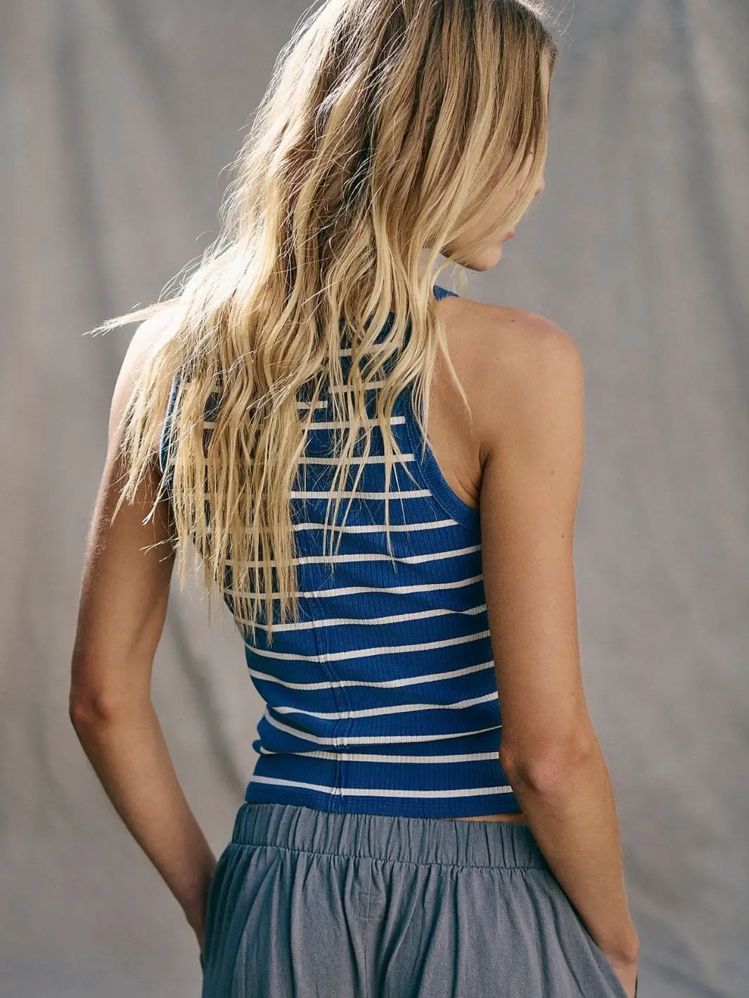 Mia Striped Tank - Navy Combo - Image 3