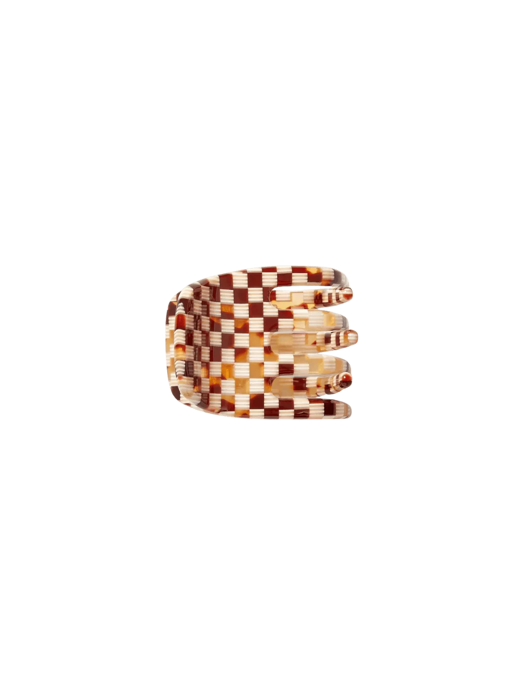 Mini Claw in Tortoise Checker