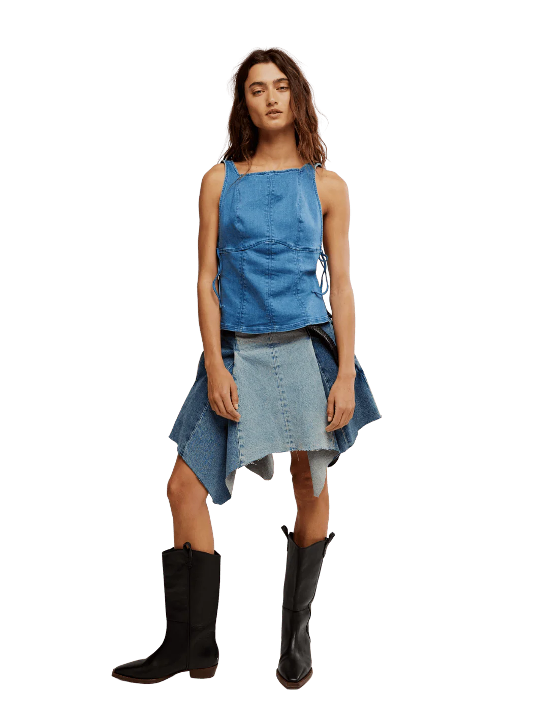 Not My Fault Corset - Denim Baby Blue