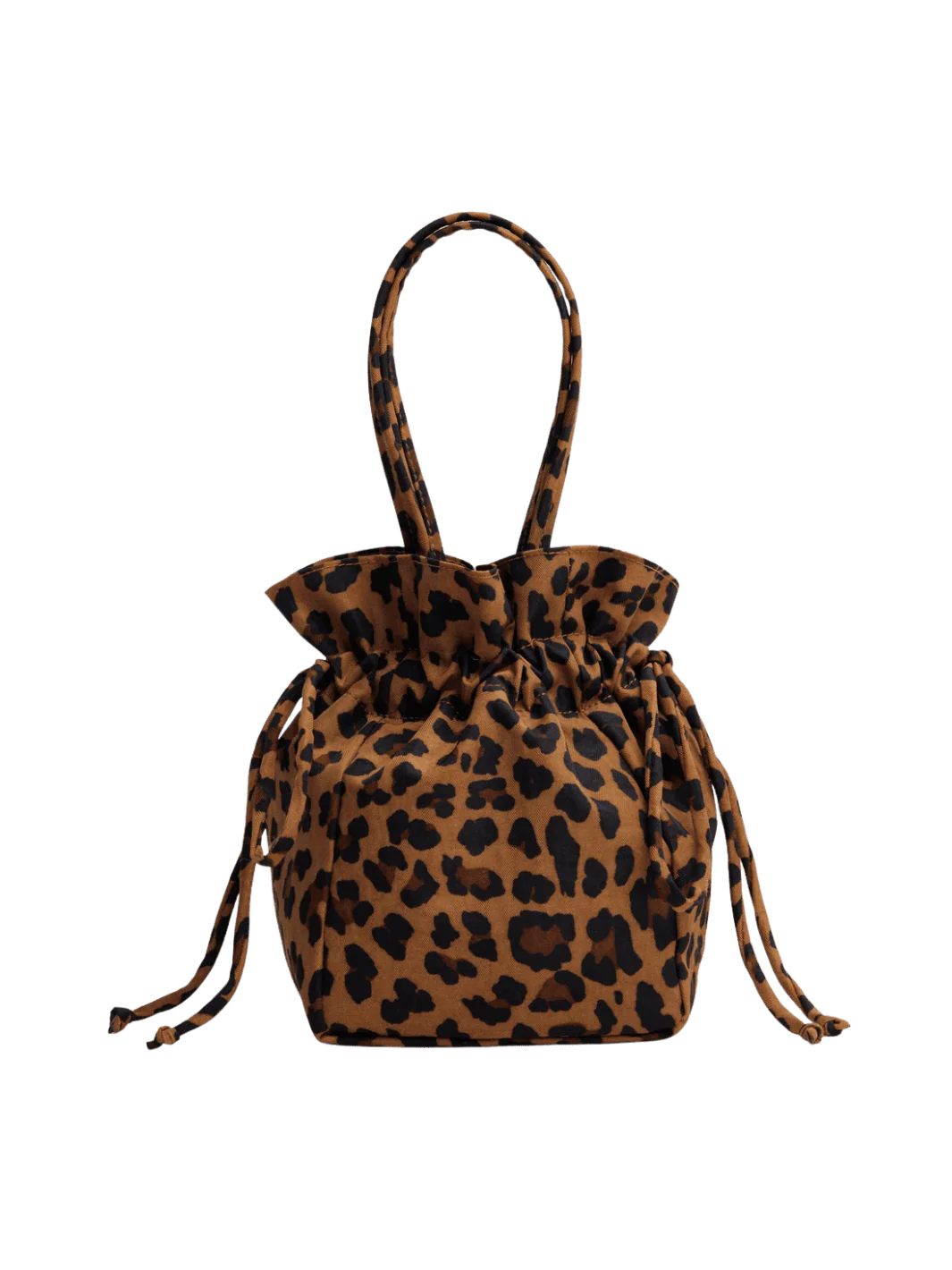 Nylon Drawstring Bag - Leopard