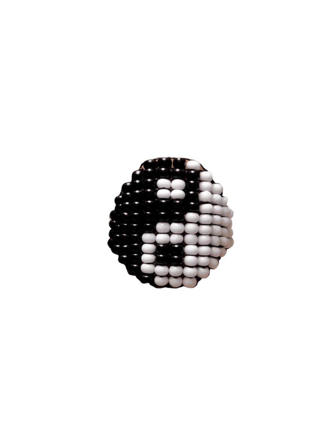 Yin Yang Beaded Ring