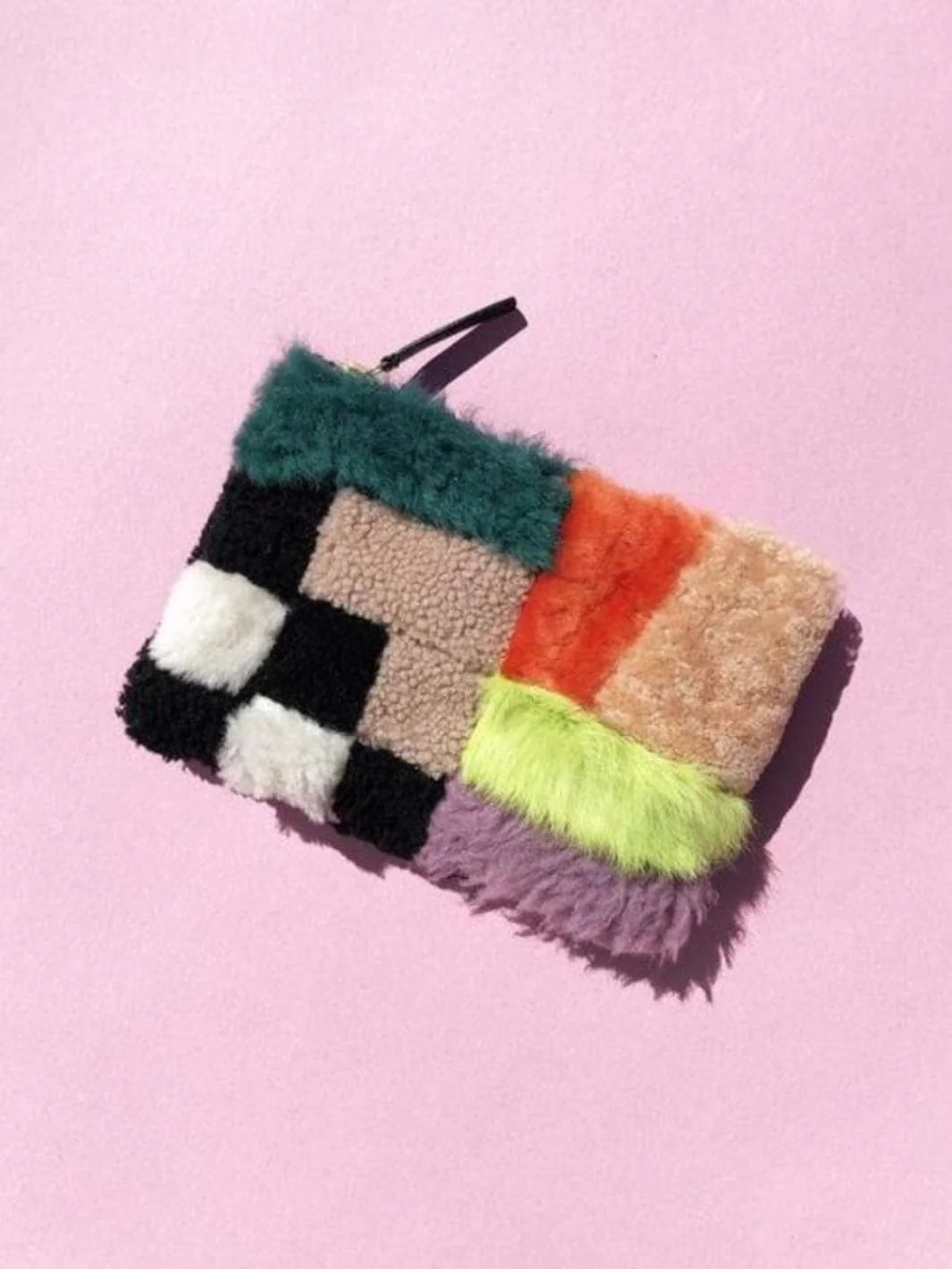 Playground Shearling Zipper Pouch - Image 2
