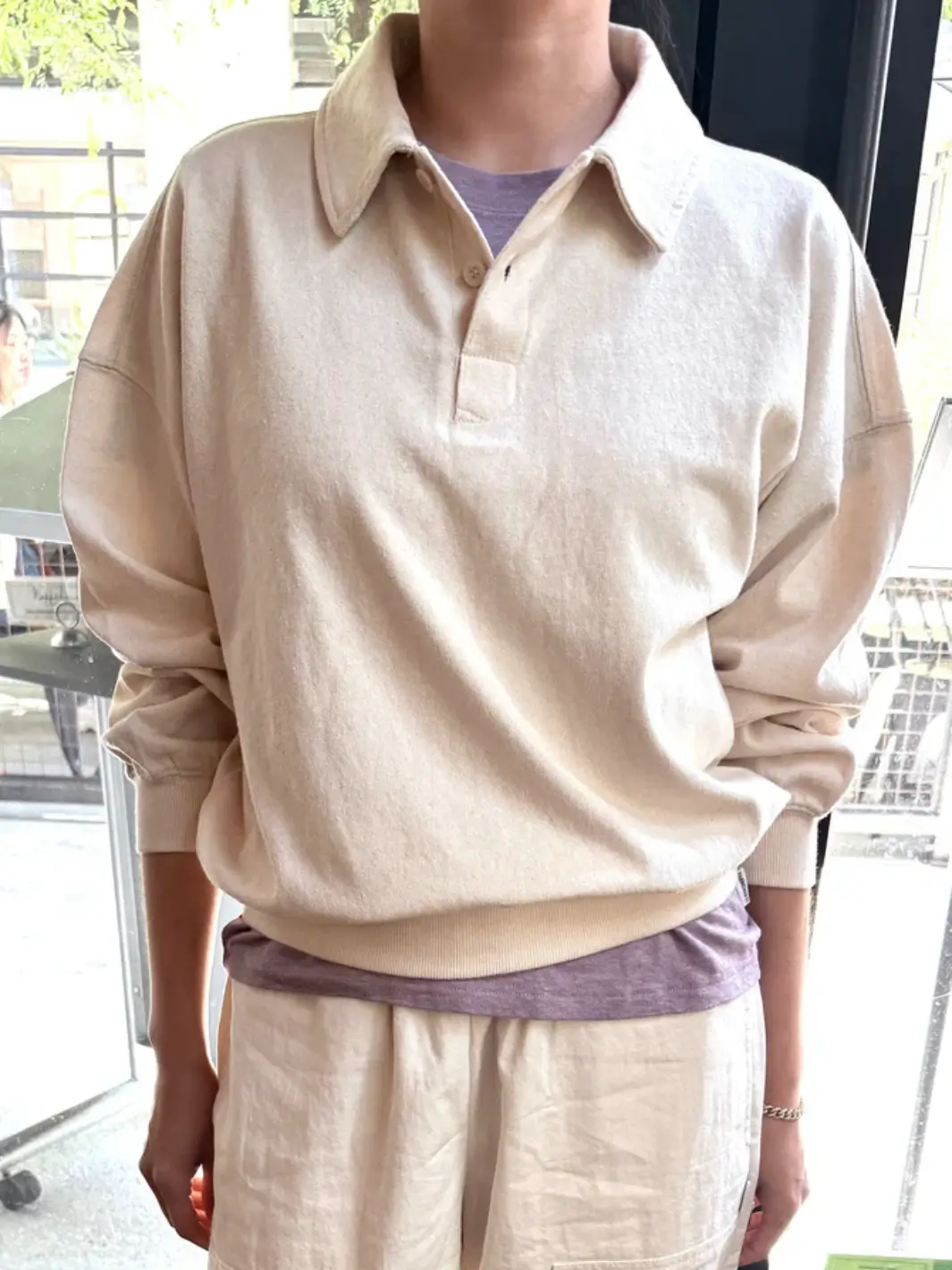 Polo Sweatshirt - Naturel - Image 2