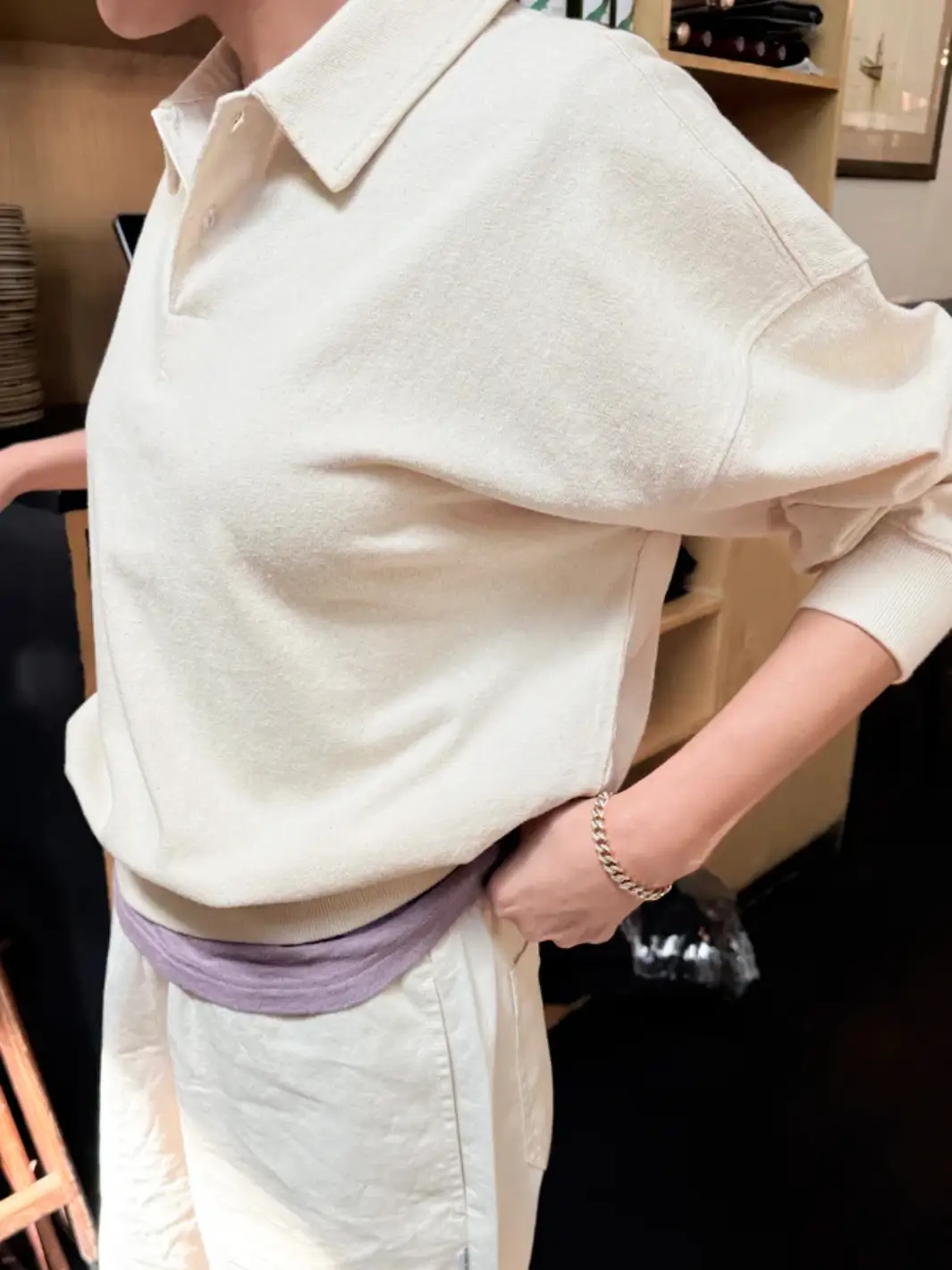 Polo Sweatshirt - Naturel - Image 3