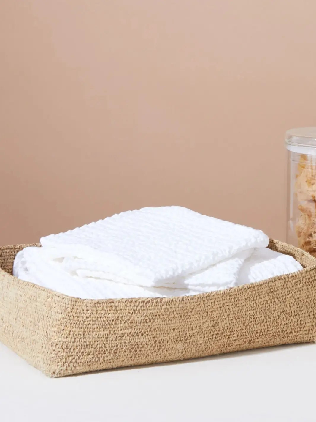 Simple Waffle Towel - White - Image 3
