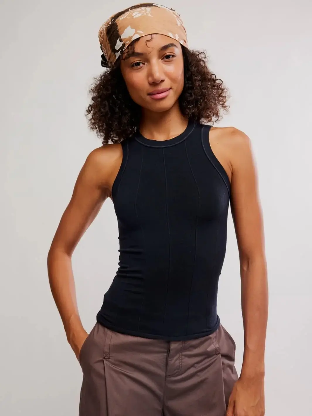 So Soft Seamless Modal Tank - Black - Image 2