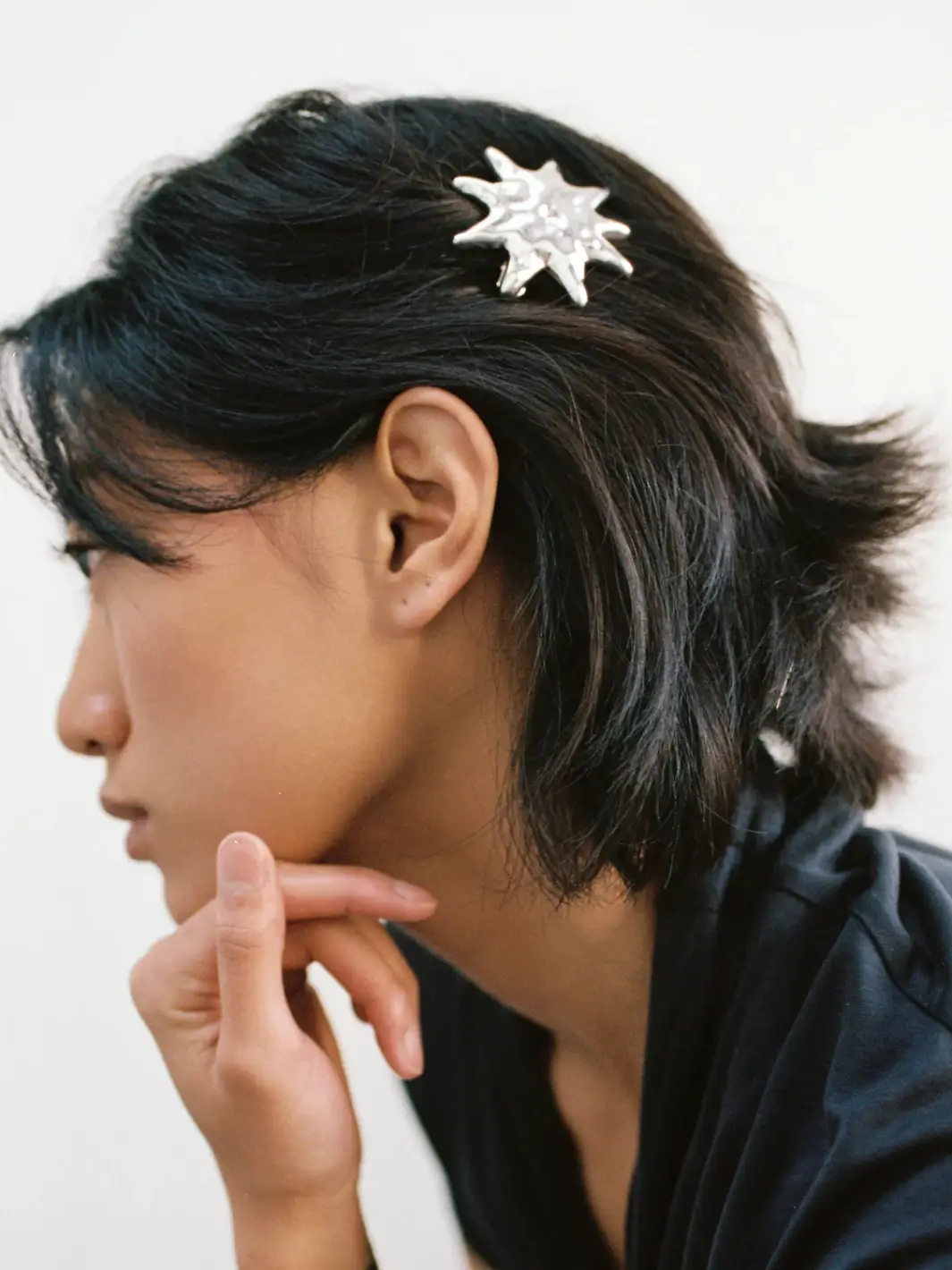 Sun Barrette in Silver - Image 3