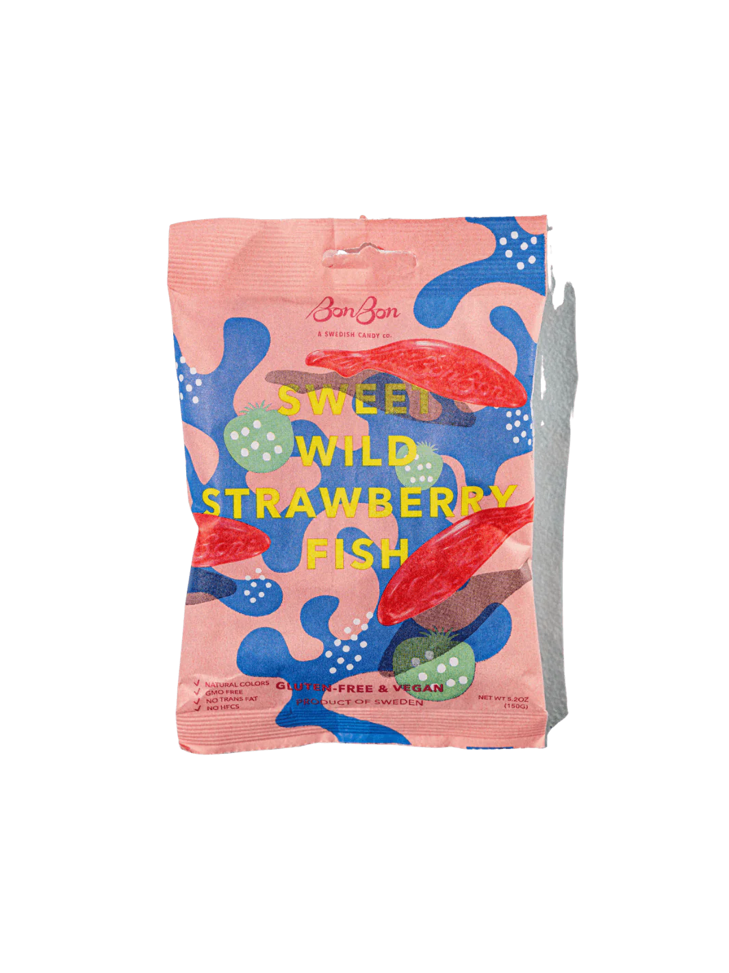 Sweet Wild Strawberry Fish Swedish Candy