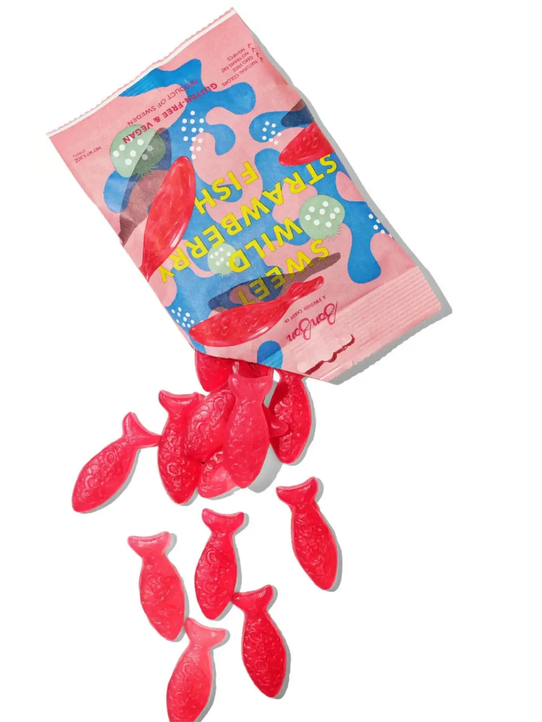 Sweet Wild Strawberry Fish Swedish Candy - Image 2