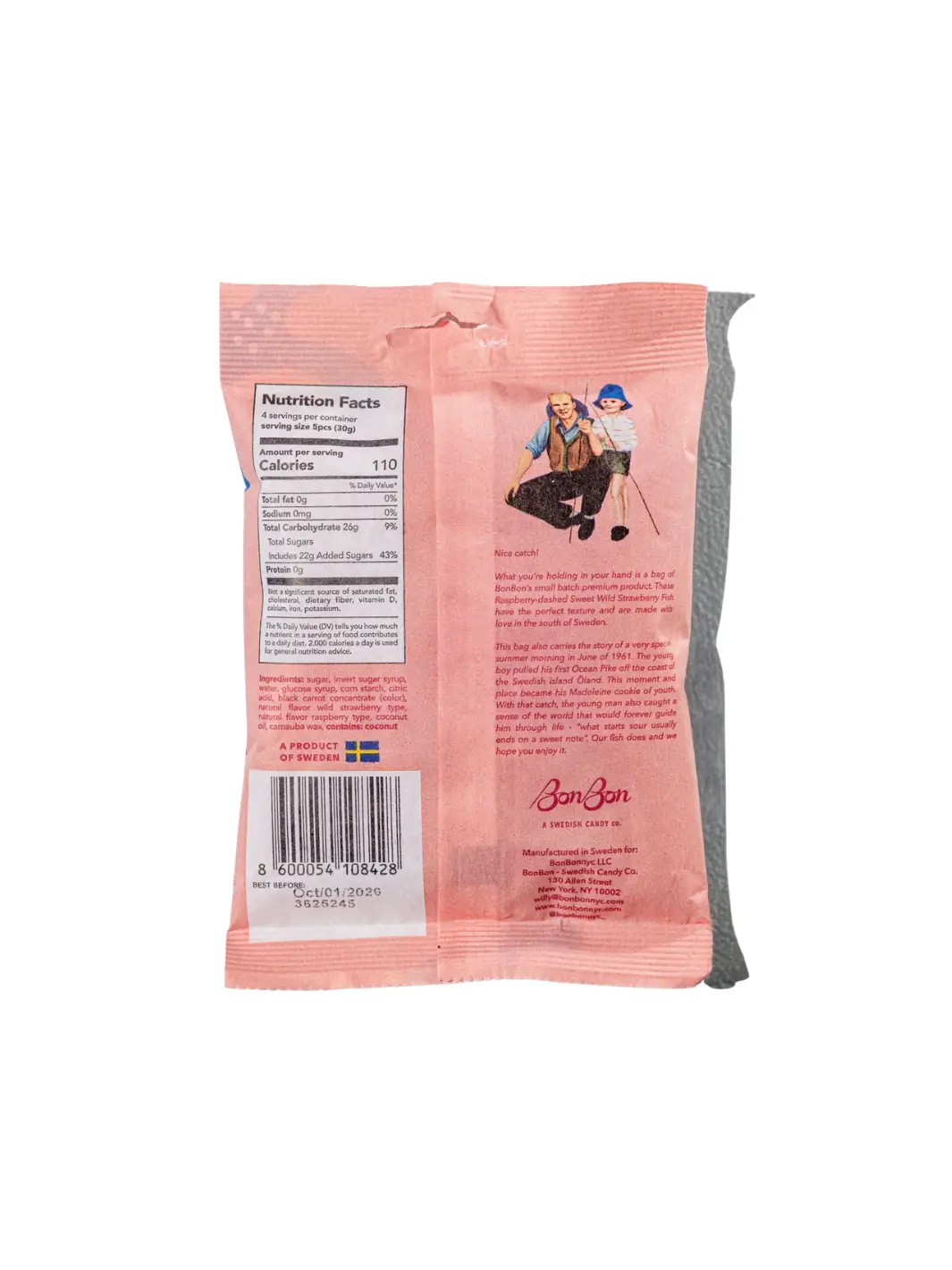 Sweet Wild Strawberry Fish Swedish Candy - Image 3