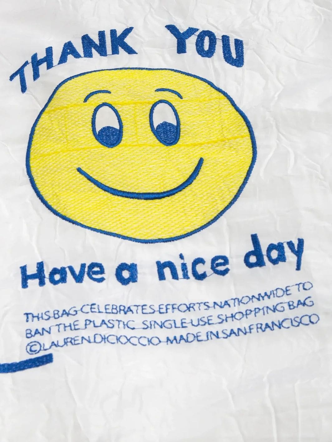 Thank You Tote - Smile On White by Lauren DiCioccio - Image 2