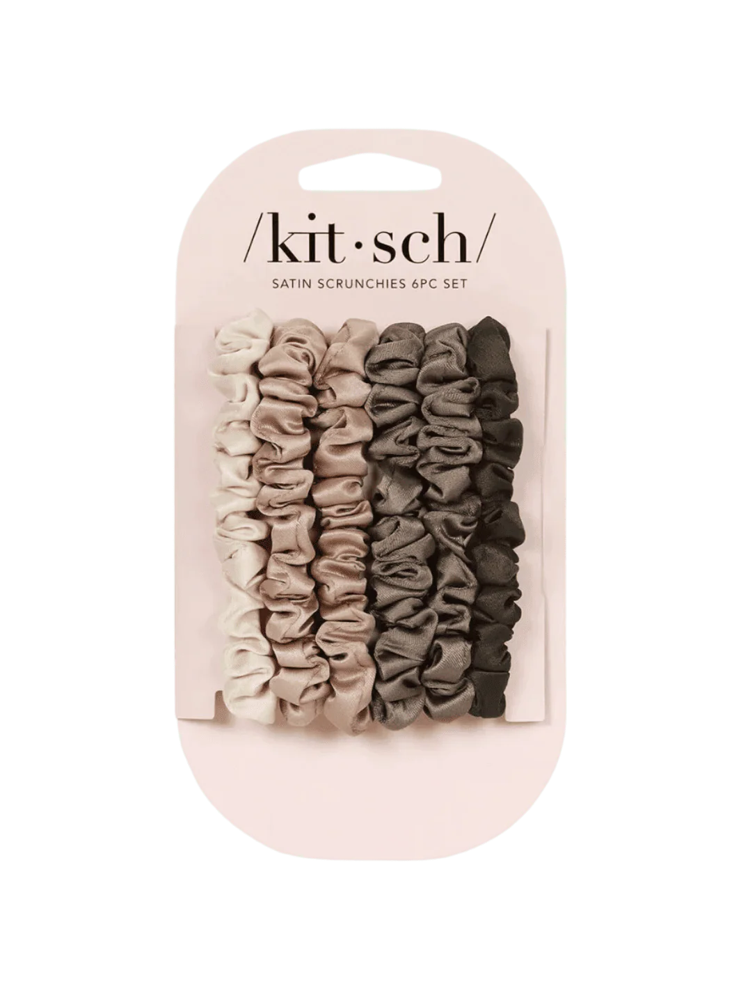 Ultra Petite Satin Scrunchies 6pc - Eucalyptus