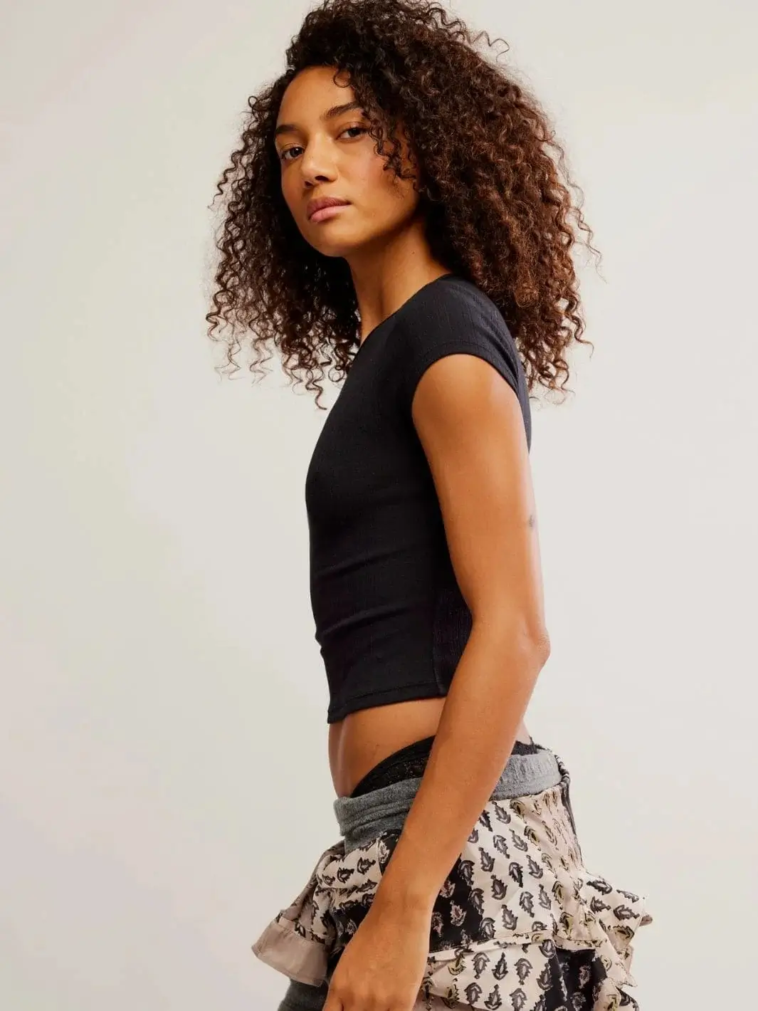 Wait A Minute Baby Tee - Anthracite - Image 2
