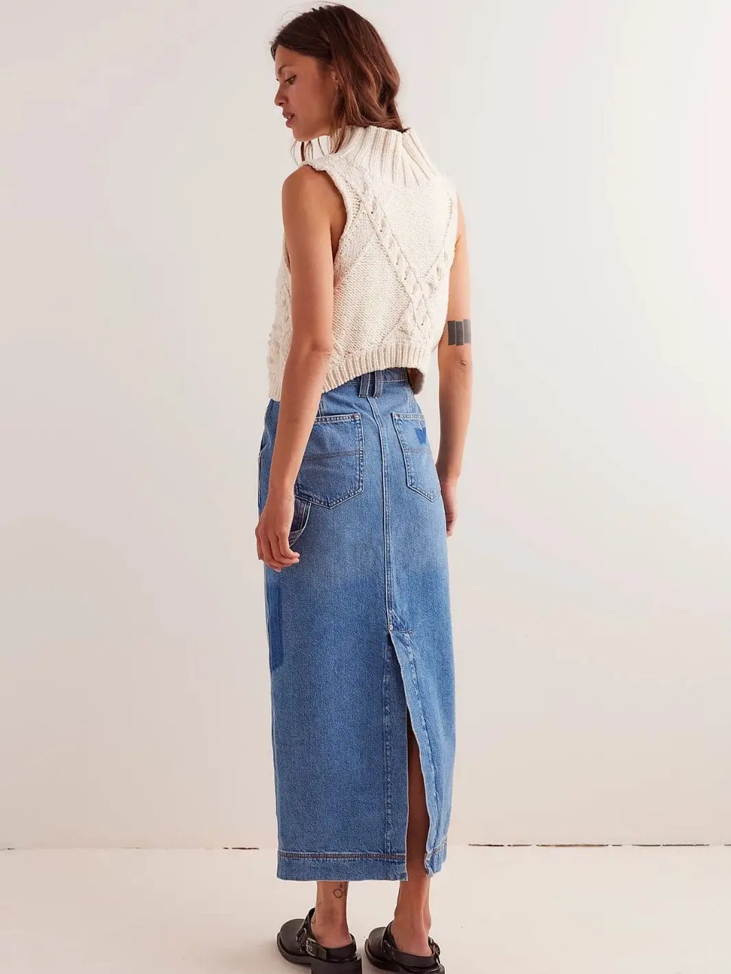 We The Free Francisco Denim Maxi Skirt - Head Over Heels - Image 2